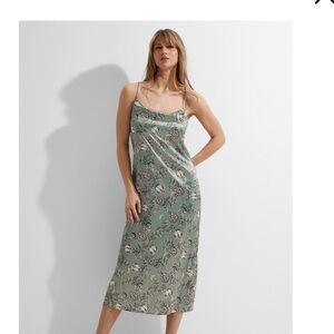Floral Green Slip Dress